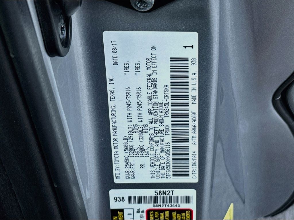 2017 Toyota Tacoma SR