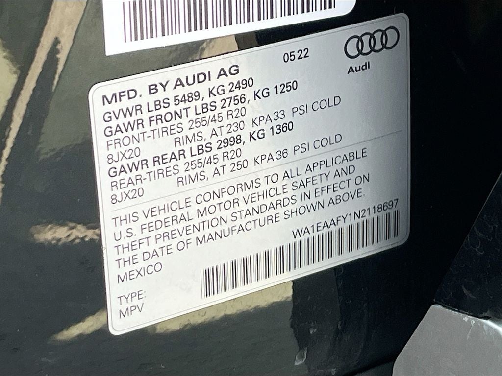 2022 Audi Q5 45 S line Premium quattro
