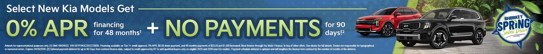 Select new Kia Models