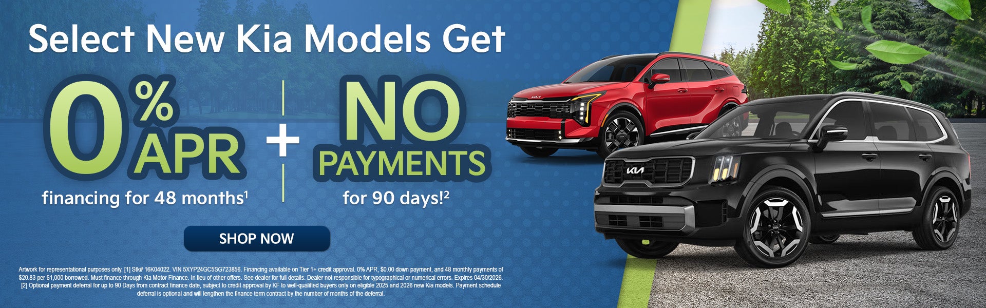 Select new Kia Models