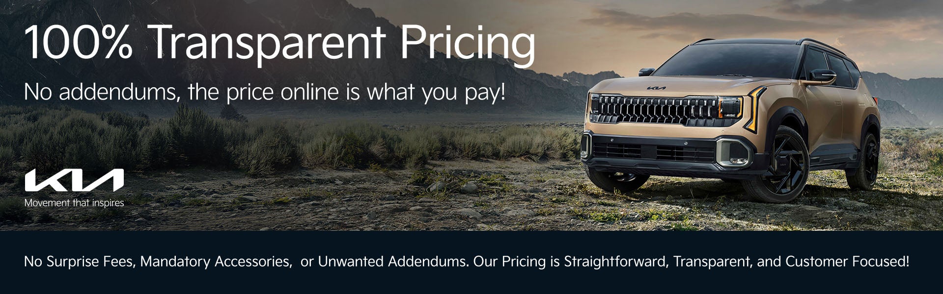 100% Transparent Pricing